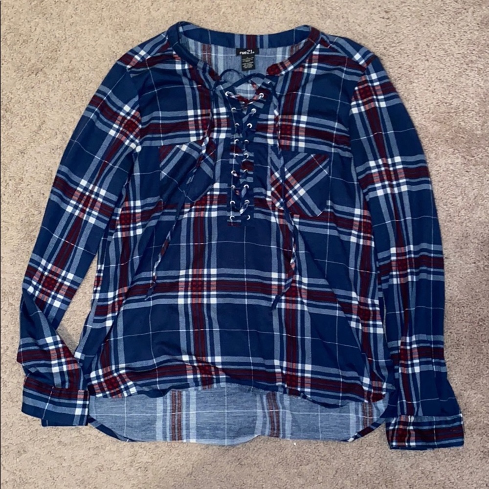 Blue/Red/White long sleeve shirt